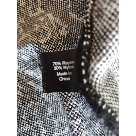 Lane Bryant Plus Skater Skirt 18/20 Stretch A-Line Black White Knit Pull-On - Picture 7 of 7